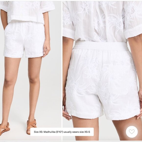 NWT rag & bone Emma Embroidered Shorts Size Small - Picture 1 of 5